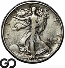1938-D Walking Liberty Half Dollar, Lower Mintage XF Better Denver Issue