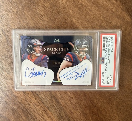 CJ Stroud / JJ Watt #DA-SW — 2024 Topps Finest Mercury Stroud Dual Autograph football card