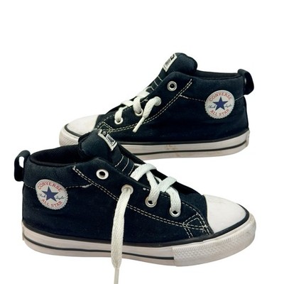 Converse All Star Black High Top Canvas Sneakers Kids Size US 10 EUR 26  A01721F