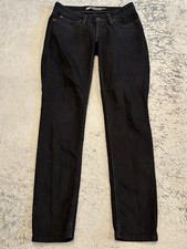 Levis Jeans Womens 7/28 Black Bold Curve Low Rise Skinny Denim Dark Wash Stretch