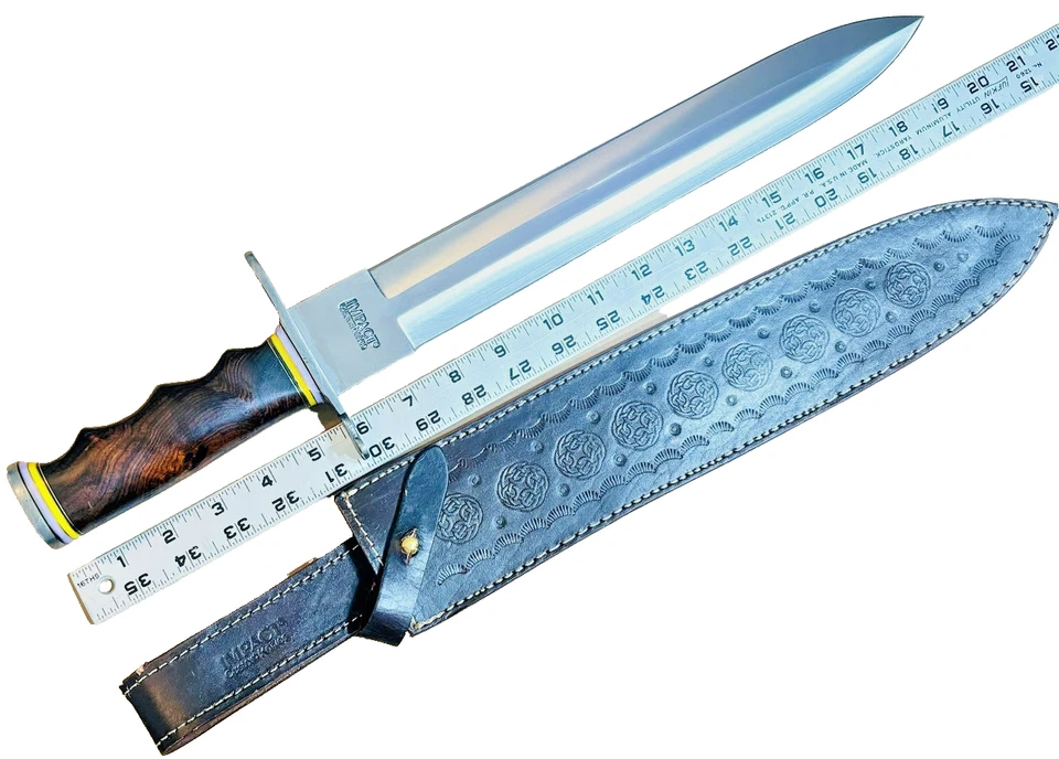 Cubiertos de impacto hechos a medida 20" cuchillo punta de lanza daga cuchillos espada hechos a mano Foto 4 de 4