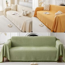 Durable Chenille Sofa Cover with Tassel Thick Couch Sofa Protector for Pets Kids
