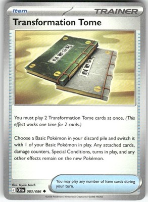 Transformation Tome 083/086 Uncommon Chaos Rising Pokemon Near Mint