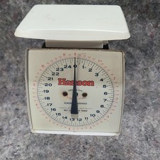 Hanson Mechanical Analogue Kitchen Scale Vintage Retro White Rectangle