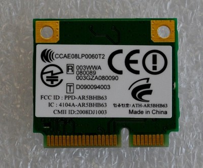 NEW Atheros AR5BHB63 b/g WLAN Wireless Mini Half Height PCIe Card, 