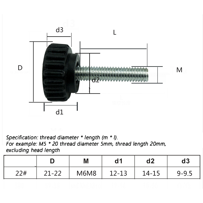 QUARKZMAN 4x Rändelschrauben M8x70mm - Edelstahl 304 Mit 25mm Handknöpfen