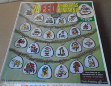 CHRISTMAS Ornaments Felt Kit 3553 Needle Work 24 ornaments NIB