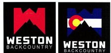 WESTON BACKCOUNTRY SKIS SNOWBOARDS SPLITBOARDS COLORADO FLAG LOGO STICKER DECAL