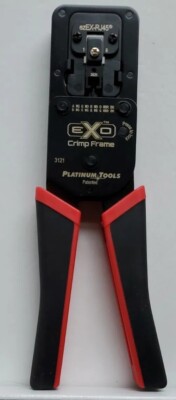 New Platinum Tools 100061C EXO Crimp Frame & EXO ezEX-RJ45 Die Black EZ EX RJ45