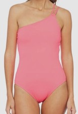  103 La Blanca Women's Pink Goddess One Shoulder One Piece Swimsuit Size 12