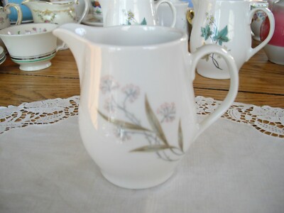Vintage Syracuse China CAREFREE Windswept Pink Flowers & Brown Leaves Creamer ~