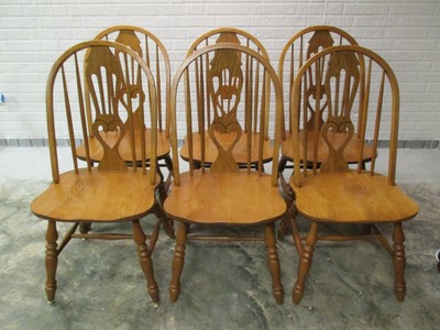 6 Oak Dining Chairs | eBay
