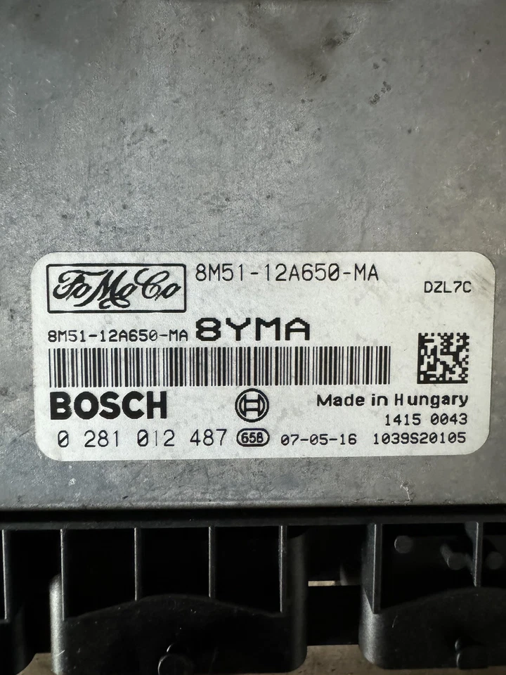 8M51-12A650-MA 8YMA CENTRALINA MOTORE FORD FOCUS II DA 1.6 TDCI 80KW 0281012487 - Immagine 2 di 2