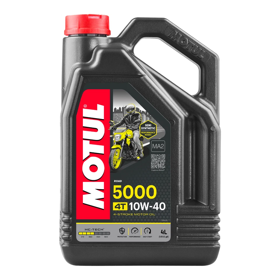 Motul 5000 10W-40 4T Motorcycle Engine Oil 10W40 4L + 1L FREE = 5 Litres 5L - Image 2 of 4
