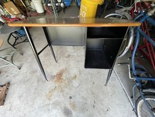 Black Base Metal School Desk - Very Good