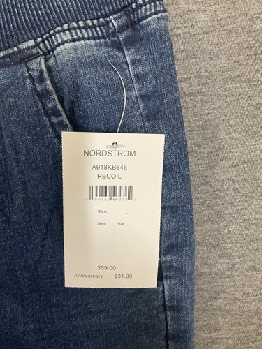 AG Adriano Goldschmied Girls Pants Blue Denim Jogger sz L Large NEW - Picture 6 of 8