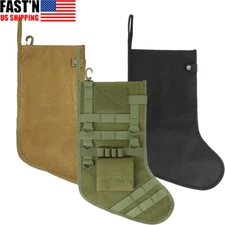 Military Tactical Christmas Stocking Storage Bag Hanging Sock with Molle Gear