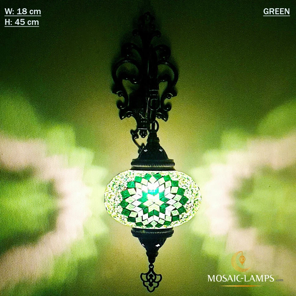 Aplique de pared individual, mosaico turco, lámpara de pared individual marroquí Foto 2 de 4