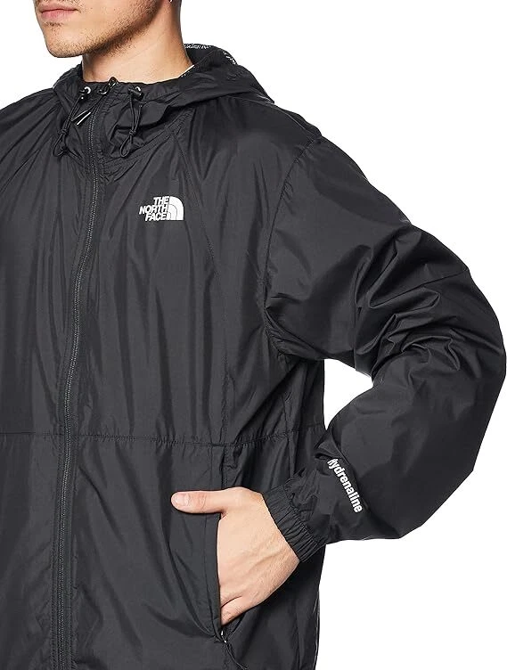 The North Face Hydrenaline Jacket Mens Light Coat Waterproof Outdoor Poly Black - Image 2 of 4