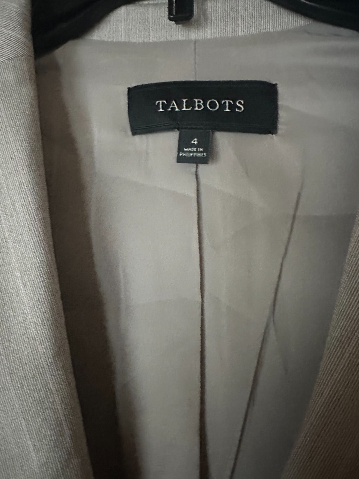 Talbots Womens Size 4 Collared Button Blazer Suit… - image 3