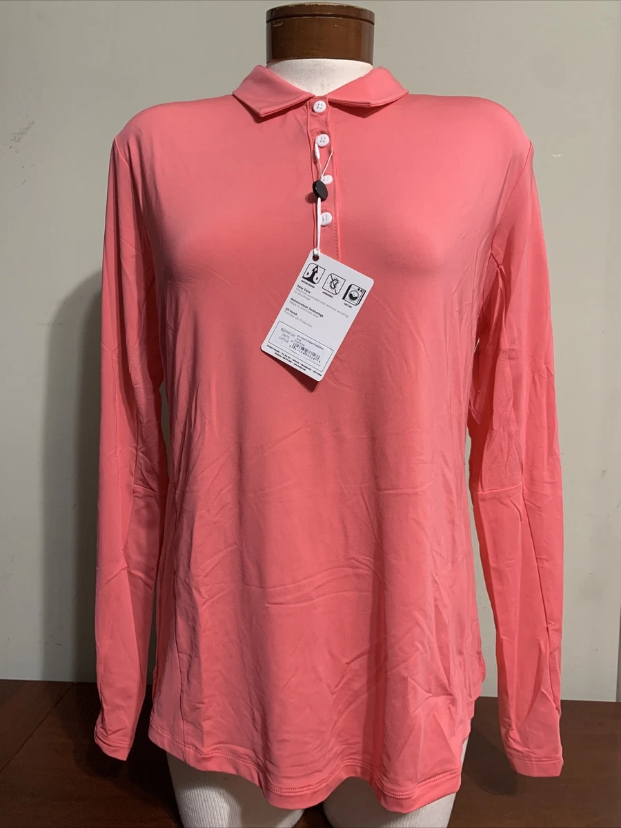 Footjoy Long Vent Sleeve Ladies Large Coral Sun Protection Golf