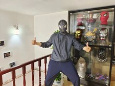  Handwork 1:1 Spiderman Tobey Maguire Hood Winking Mask Headwear Adult Wearable