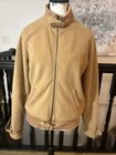 Tommy Hilfiger Jacket XL Women Vintage Y2k Brown Tan Zip Lined Fleece Bomber
