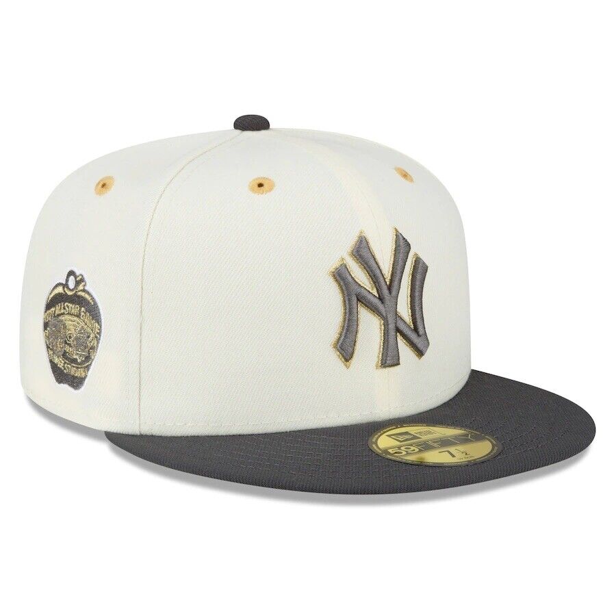 New Era New York Yankees White & Charcoal 59FIFTY Hat 1977 New Era New York Yankees White & Charcoal 59FIFTY Hat 1977