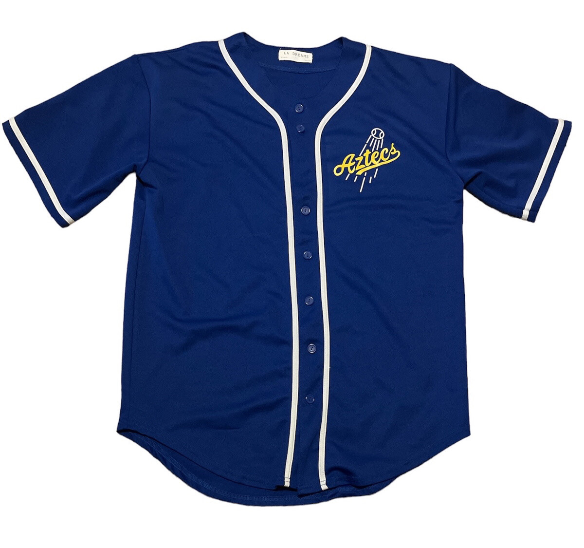 LA Dreamz Vintage Print Baseball Jersey Aztecs eBay