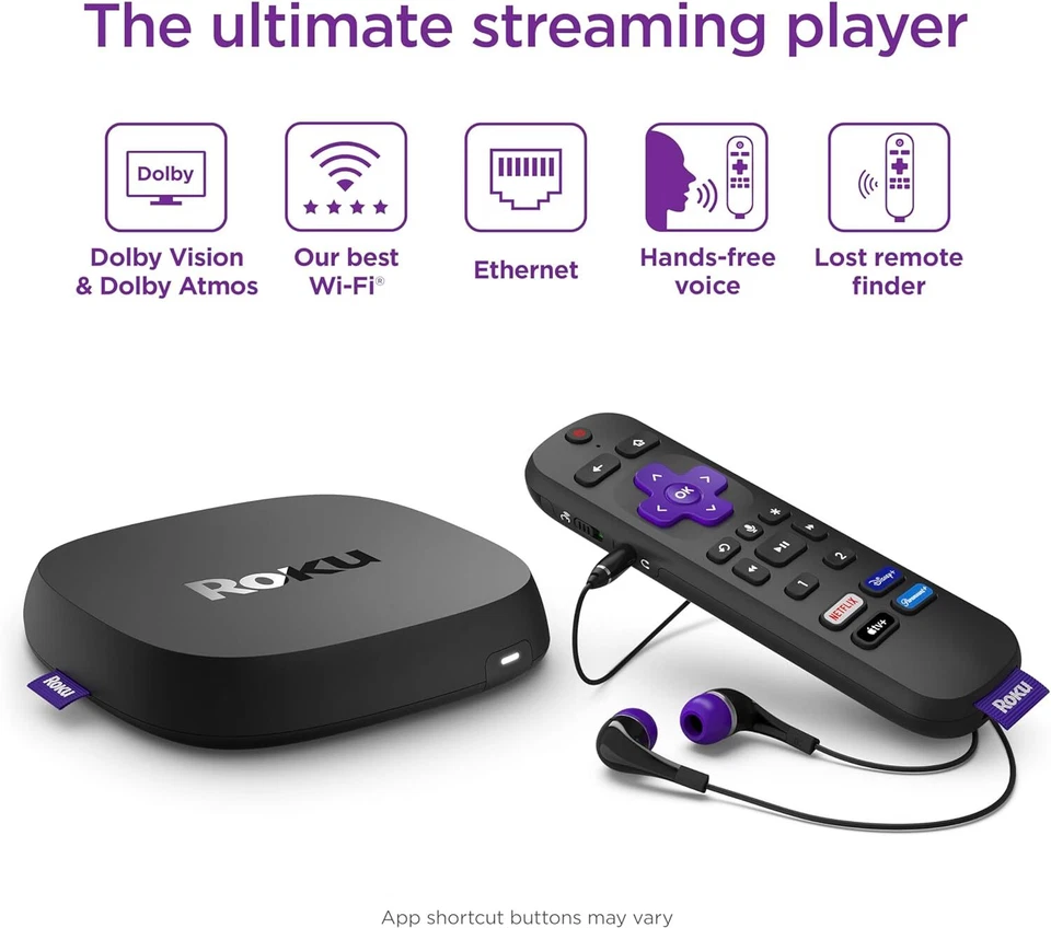 Roku Ultra Ultimate 4K/HDR Streaming Device W/ Rechargeable Roku VoiceRemote Pro - Image 2 of 4
