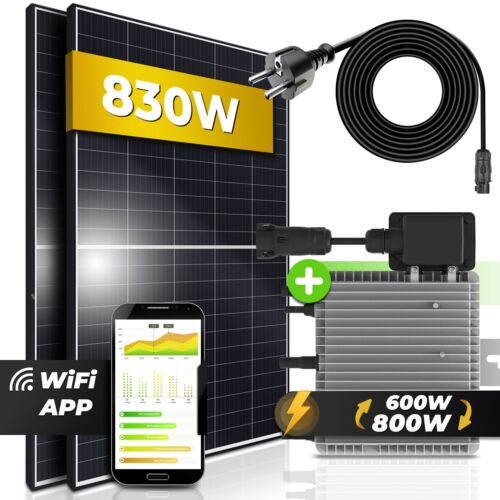 Solaranlage 830W Balkonkraftwerk Deye Wechselrichter 600W Upgradebar 800W - Bild 1 von 12