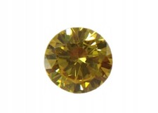 Pietra decorativa ZIRCONIA gialla rotonda 6 mm per gioielli 1 pz.