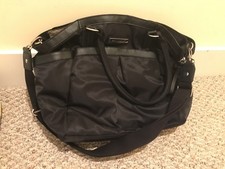 NWOT Perry Mackin Black Harper Tote Diaper Bag Nylon