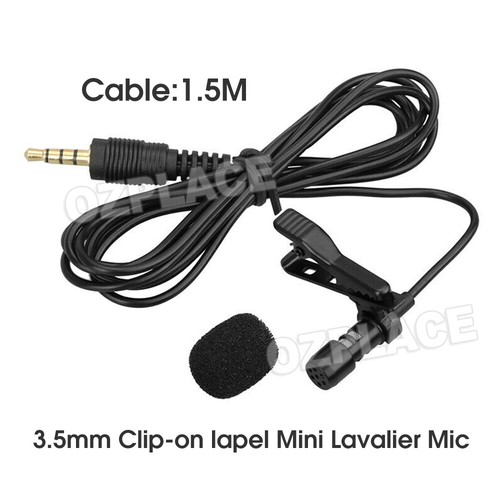 Clip-on Lapel Mini Lavalier Mic Microphone 3.5mm/USB C Mobile Phone PC Recording - Picture 8 of 13