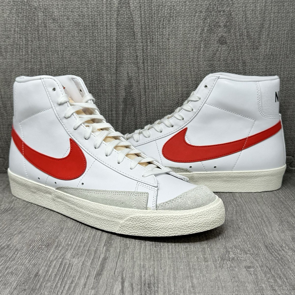 red swoosh blazers