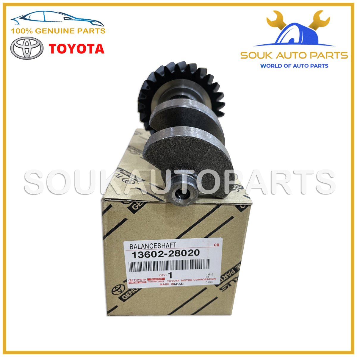13602-28020 TOYOTA GENUINE BALANCE SHAFT SUB-ASSY, NO.2 13602-28020 TOYOTA GENUINE BALANCE SHAFT SUB-ASSY, NO.2