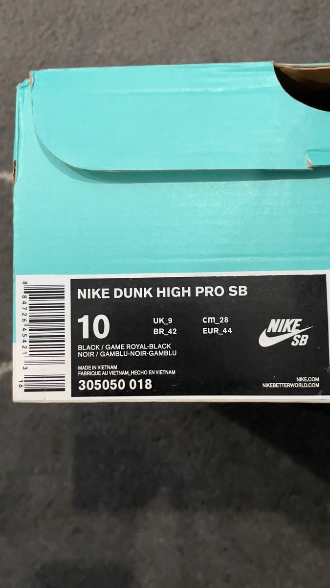 Size 10 Nike Dunk SB High J Pack Royal Low What The Uncle
