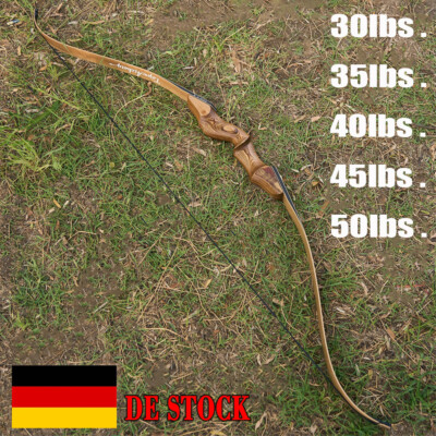 60'' Bogenschießen Takedown Recurve-Bogen hölzerne Riser für Erwachsene Jagd Ziel