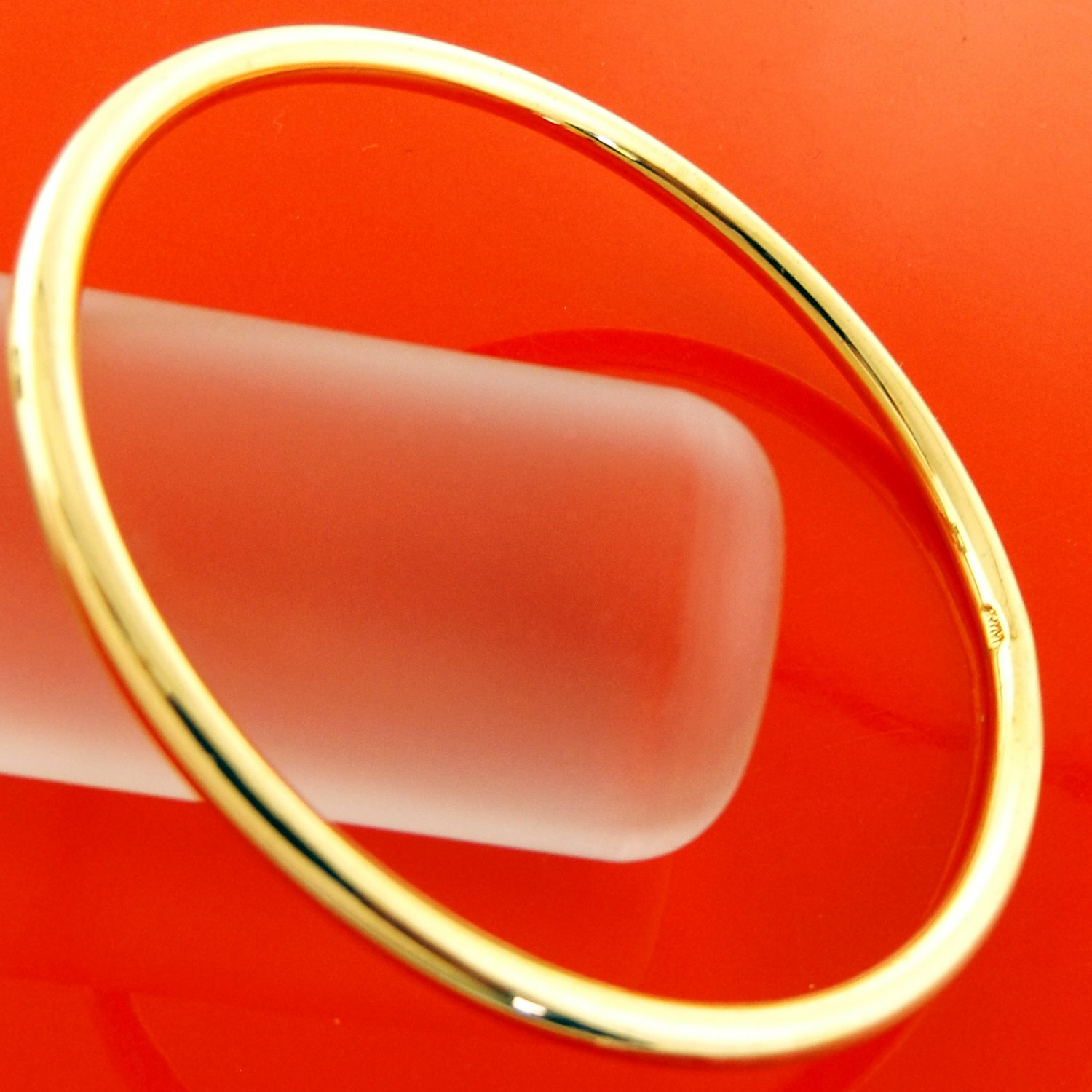 Bangle Bracelet 18k Yellow G/F Solid Gold Golf Ladies Classic Cuff Design 60mm eBay