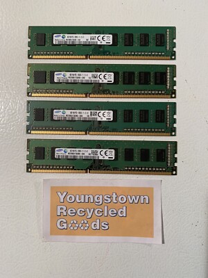 SAMSUNG 16GB KIT X 4GB DDR3 1Rx8 PC3-12800U 1600 MHz