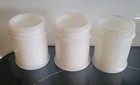 LOT of 3 Antique Vintage Milk Glass Jars. Mentholatum, Dr.Scholl's,& Musterole  — photo 2
