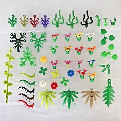 Lego Laub Pflanzen Konvolut x 60 gemischt Grün Blätter Blumen Stängel Pflanze Bäume