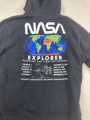 Old Navy NASA Explorer Adult Size Medium Black Hoodie Pullover Sweatshirt |  eBay