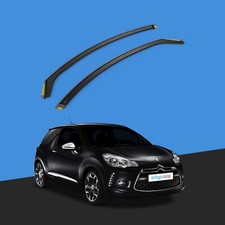 CITROEN DS3 2010-2019 3 Door Hatchback Wind Deflectors 2pc Tinted Visors