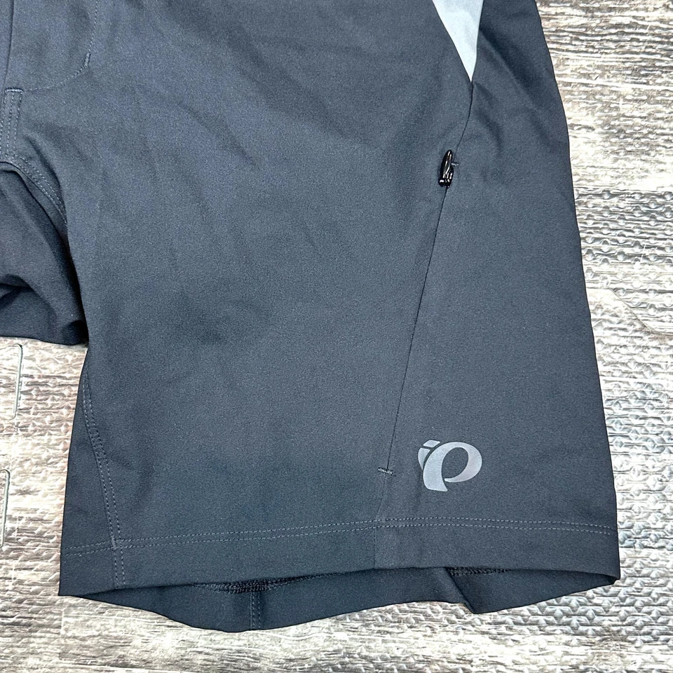 Pearl Izumi Mujer Talla L Negro Gris 8” Ride Bike Run Canyon Shorts 19211703 Foto 3 de 4