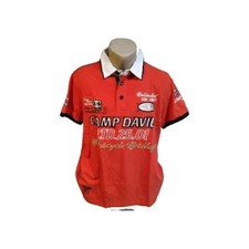 Camp David men's polo t-shirt size XL red multi color