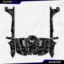 Black Savage Camo Racing Graphics Kit Fits Yamaha Rhino 450 660 700 04-up Decal