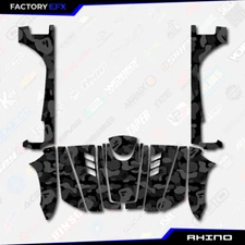 Black Savage Camo Racing Graphics Kit fits Yamaha Rhino 450 660 700 04-Up Decal