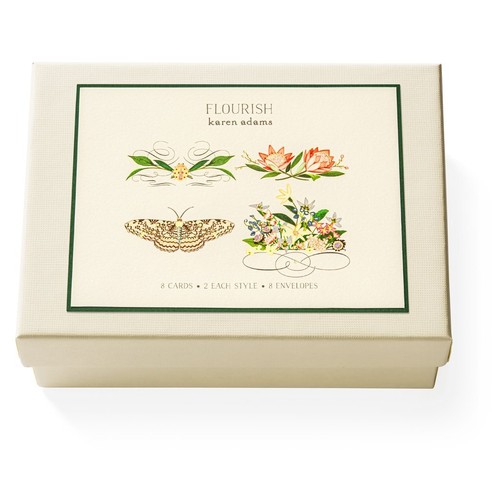 Karen Adams Gift Box of 8 Assorted Notecards with Matching Envelopes - Picture 17 of 36