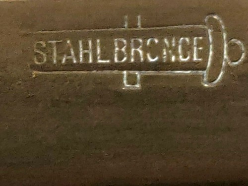 Antique Stahl Bronce Germany Porcelain Handled 6 Fruit Knife Knives Set & Case - Picture 6 of 11
